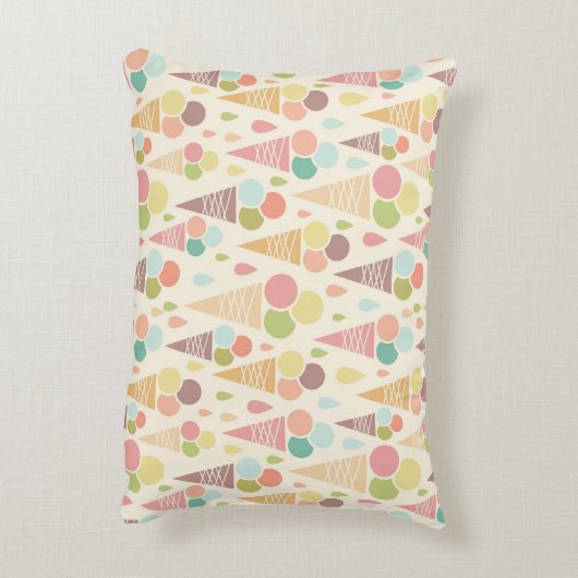 アイスクリームコーンパターン アクセントクッション (裏面(縦))
