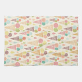 アイスクリームコーンパターン キッチンタオル (横)