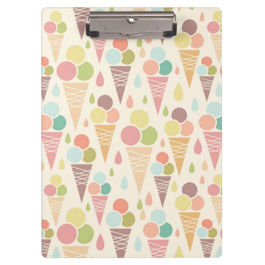 アイスクリームコーンパターン クリップボード (正面)