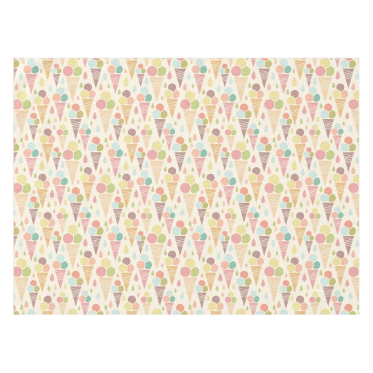 アイスクリームコーンパターン テーブルクロス (正面(横))