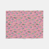 アイスクリームコーンパターン フリースブランケット (正面(横))