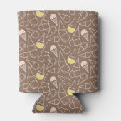 アイスクリームコーンパターン（茶色） 缶クーラー (裏面)