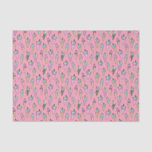 アイスクリームコーンパターン 薄葉紙 (正面)