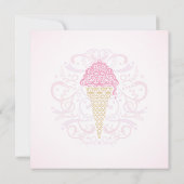 アイスクリームコーンパーティの招待状 招待状 (裏面)