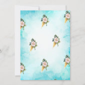 アイスクリームコーンフラワーズサマーバースデーパーティー 招待状 (裏面)