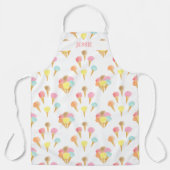 アイスクリームコーンフレカラフルーバパーソナライズされたーズ エプロン (正面)