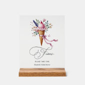 アイスクリームコーンブライダルシャワー アクリルサイン (正面)