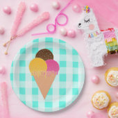 アイスクリームコーンプレート ペーパープレート (パーティー)