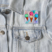 アイスクリームコーンボタン 缶バッジ (インサイチュ)