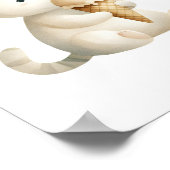 アイスクリームコーンポスター付き冷たくかわいい甘い猫 ポスター (角)