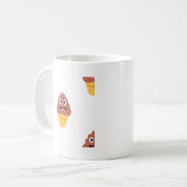アイスクリームコーンポー絵文字 コーヒーマグカップ (正面左)