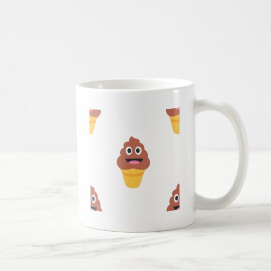 アイスクリームコーンポー絵文字 コーヒーマグカップ (右)