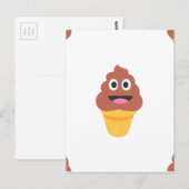 アイスクリームコーンポー絵文字 ポストカード (正面/裏面)