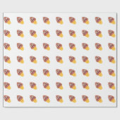 アイスクリームコーンポー絵文字 ラッピングペーパー (フラット)