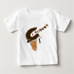 アイスクリームコーンユーモアのあるシャツ ベビーTシャツ