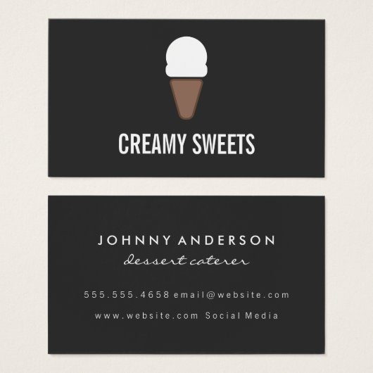 アイスクリームコーンロゴ (正面&裏面)