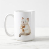 アイスクリームコーン付きSips & Scoops Cat コーヒーマグカップ (左)