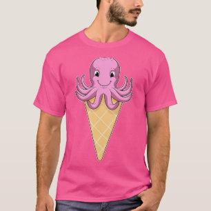 アイスクリームコーン付タコ Tシャツ