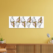 アイスクリームコーン又はコルネット付アイスクリームデザイン キャンバスプリント (インサイチュ (リビング))