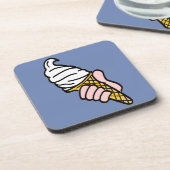 アイスクリームコーン又はコルネット付アイスクリームデザイン コースター (左側)