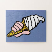 アイスクリームコーン又はコルネット付アイスクリームデザイン ジグソーパズル (横)