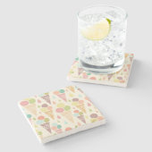 アイスクリームコーン型 ストーンコースター (横)