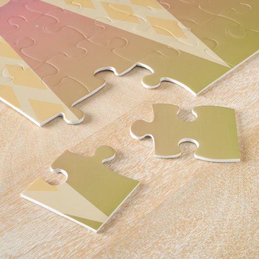 アイスクリームコーン夏グラデーションレインボーカラフルキッズ ジグソーパズル (側面)