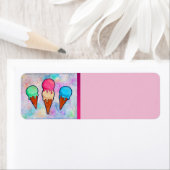 アイスクリームコーン差出人住所ラベル ラベル (インサイチュ)