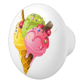 アイスクリームコーン引出しノブ セラミックノブ (右)