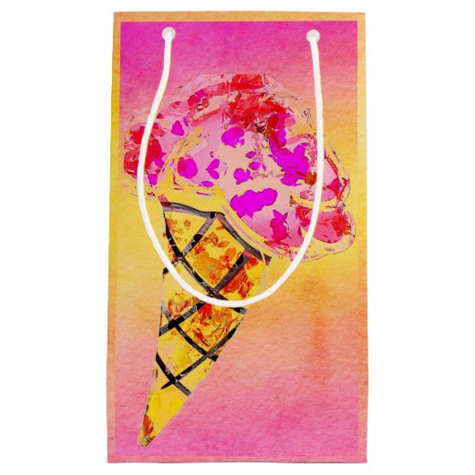 アイスクリームコーン抱き枕 スモールペーパーバッグ (正面)