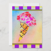 アイスクリームコーン招待状 招待状 (正面)