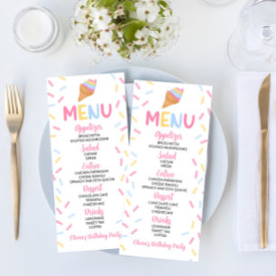 アイスクリームコーン振りかける甘い誕生日パーティーフード メニュー