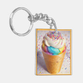アイスクリームコーン散水 キーホルダー (正面左)