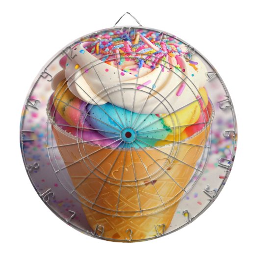 アイスクリームコーン散水 ダーツボード (正面)