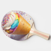 アイスクリームコーン散水 卓球ラケット (横)