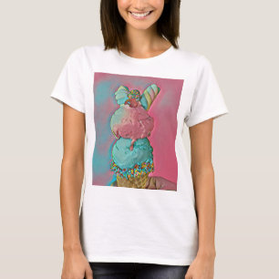 アイスクリームコーン散水 Tシャツ