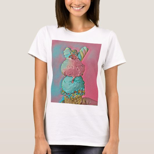 アイスクリームコーン散水 Tシャツ (正面)