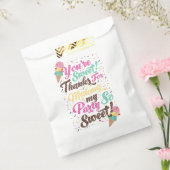 アイスクリームコーン明るいタイポグラフィ誕生日パーティー フェイバーバッグ (封をした状態)