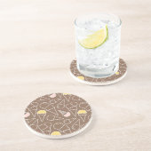アイスクリームコーン模様(茶) コースター (側面)