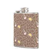 アイスクリームコーン模様（茶） フラスク (左)