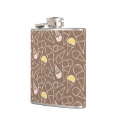 アイスクリームコーン模様（茶） フラスク (左)