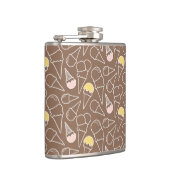 アイスクリームコーン模様（茶） フラスク (右)