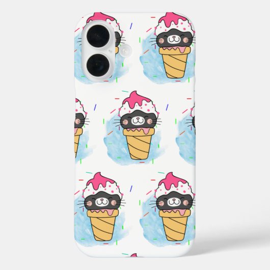 アイスクリームコーン水彩 Case-Mate iPhoneケース (裏面)