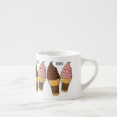 アイスクリームコーン漫画イラストレーション エスプレッソカップ (右)