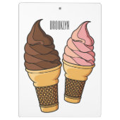 アイスクリームコーン漫画イラストレーション クリップボード (裏面)
