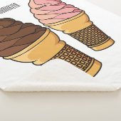 アイスクリームコーン漫画イラストレーション シェルパブランケット (3/4)