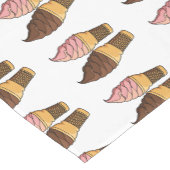 アイスクリームコーン漫画イラストレーション ショートテーブルランナー (コーナー)