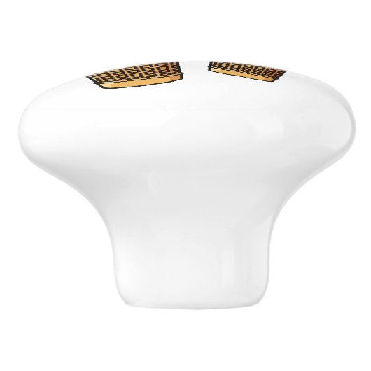 アイスクリームコーン漫画イラストレーション セラミックノブ (側面)