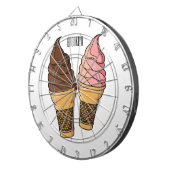 アイスクリームコーン漫画イラストレーション ダーツボード (正面右)