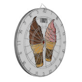 アイスクリームコーン漫画イラストレーション ダーツボード (正面左)